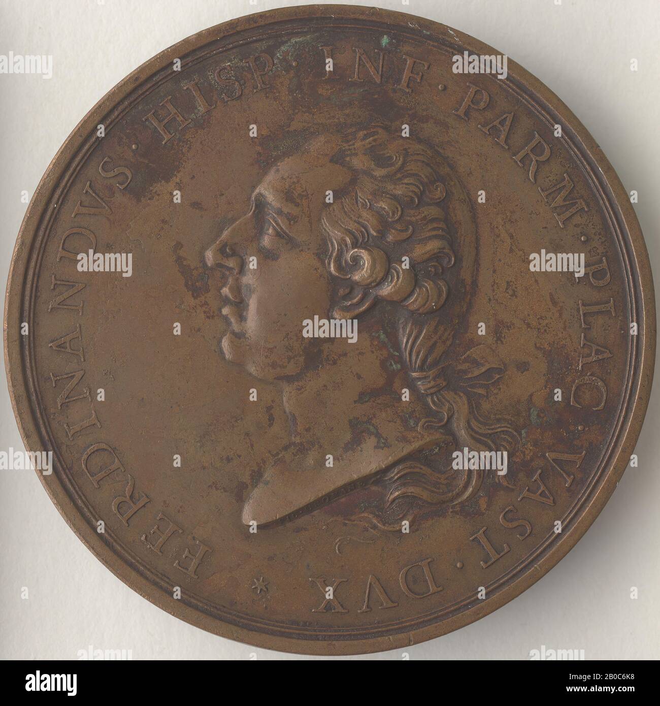 Filippo Cropanese, Ferdinand Infante of Spain, 1771, bronze, 2 13/16 in. (7.1 cm.) Stock Photo