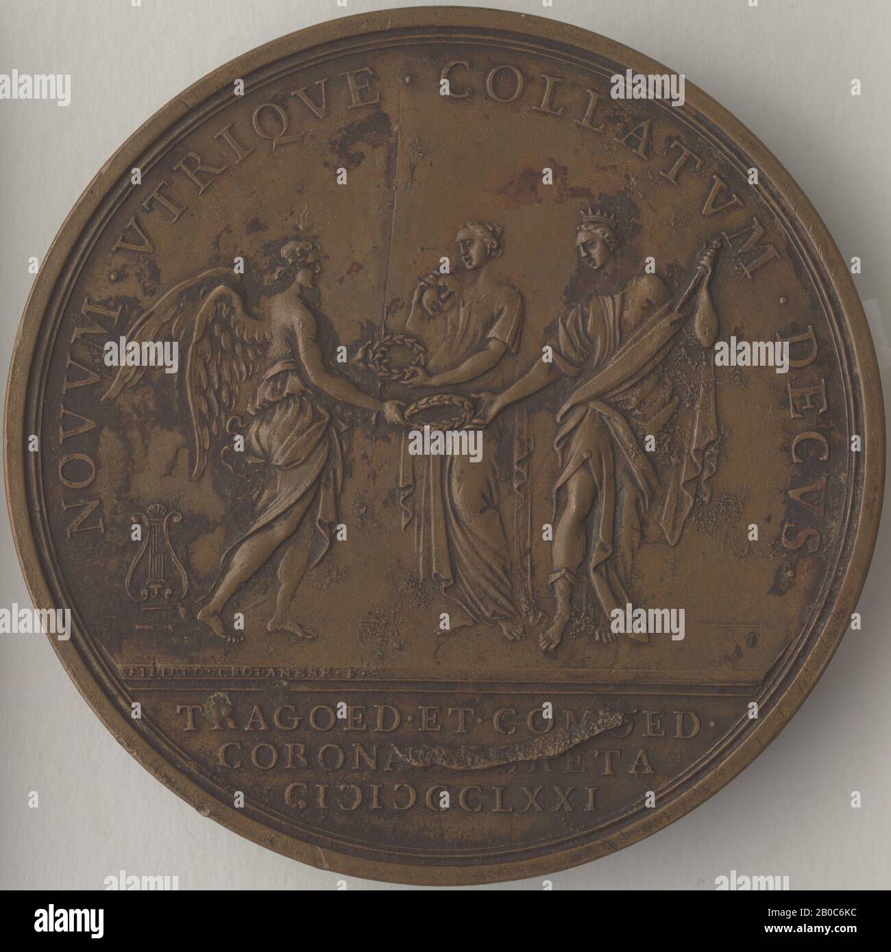 Filippo Cropanese, Ferdinand Infante of Spain, 1771, bronze, 2 13/16 in. (7.1 cm.) Stock Photo