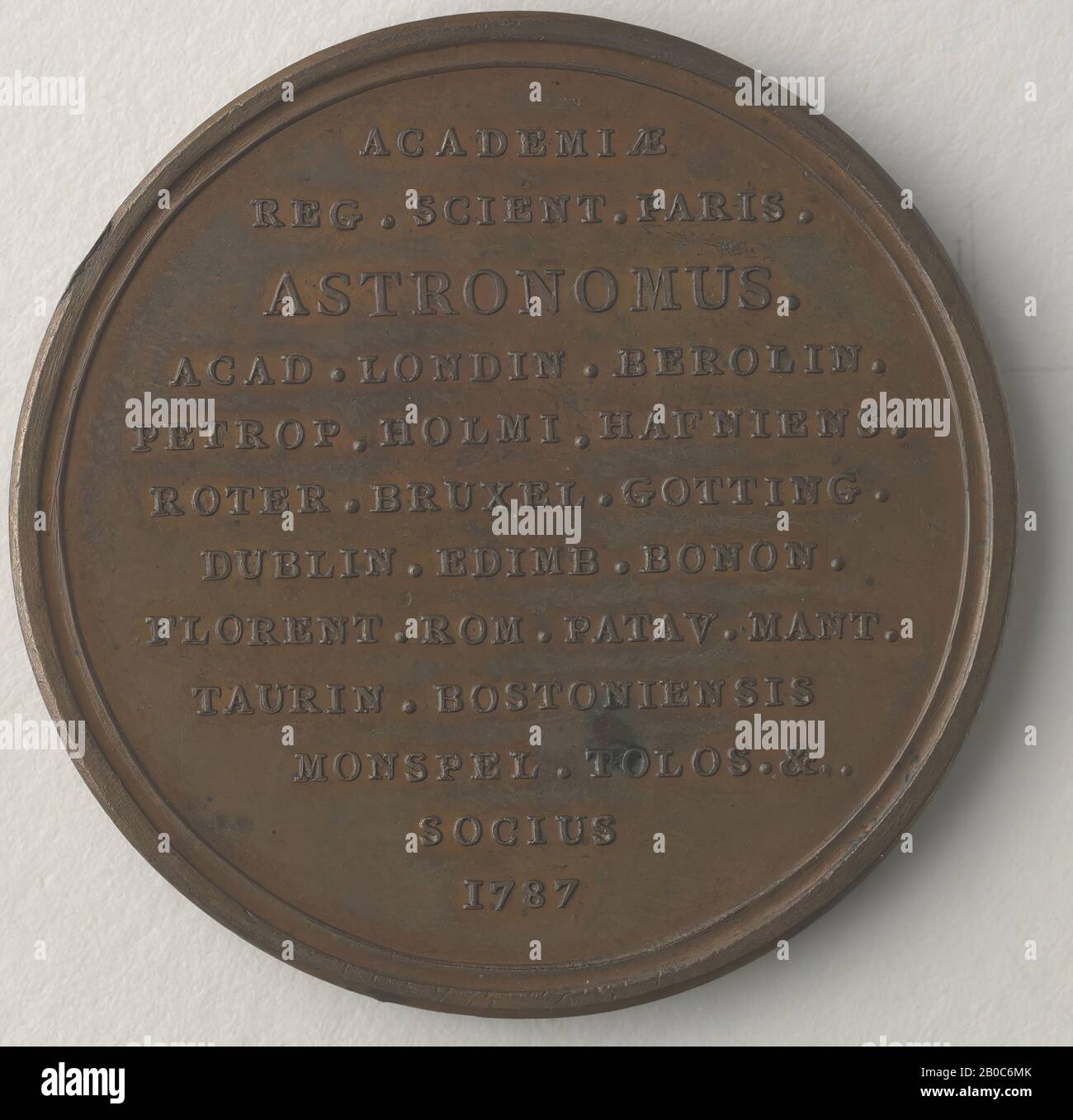 Nicolas Marie Gatteaux, Joseph'Jerome Lefrancois de Lalande, 1787