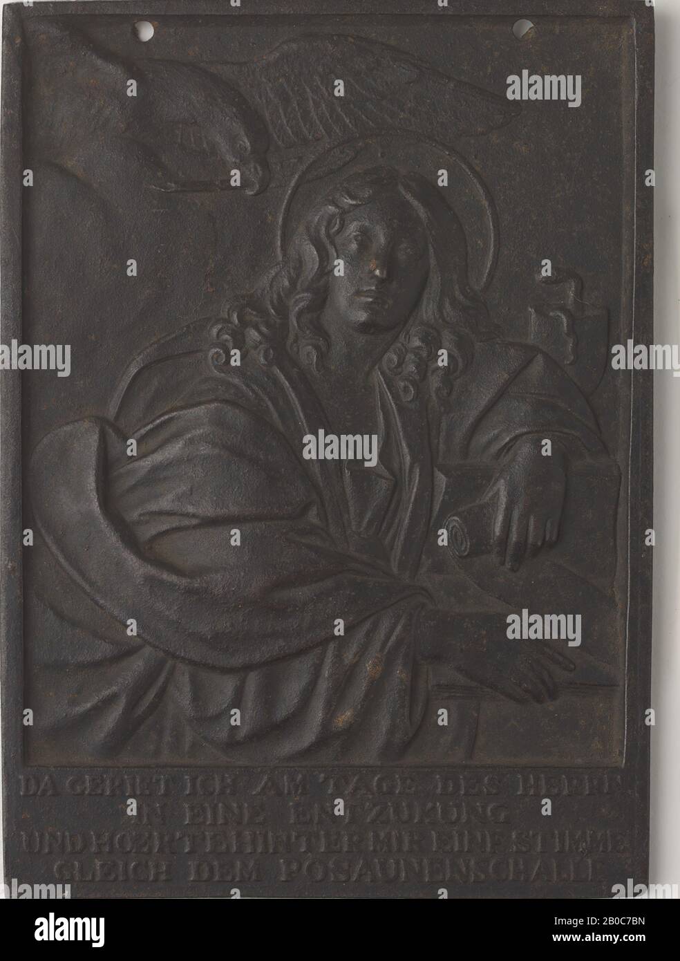 Unknown Artist, St John, Revelation, chapter 1,10, n.d., iron, 4 5/8 x 3 7/16 in. (11.8 x 8.7 cm Stock Photo