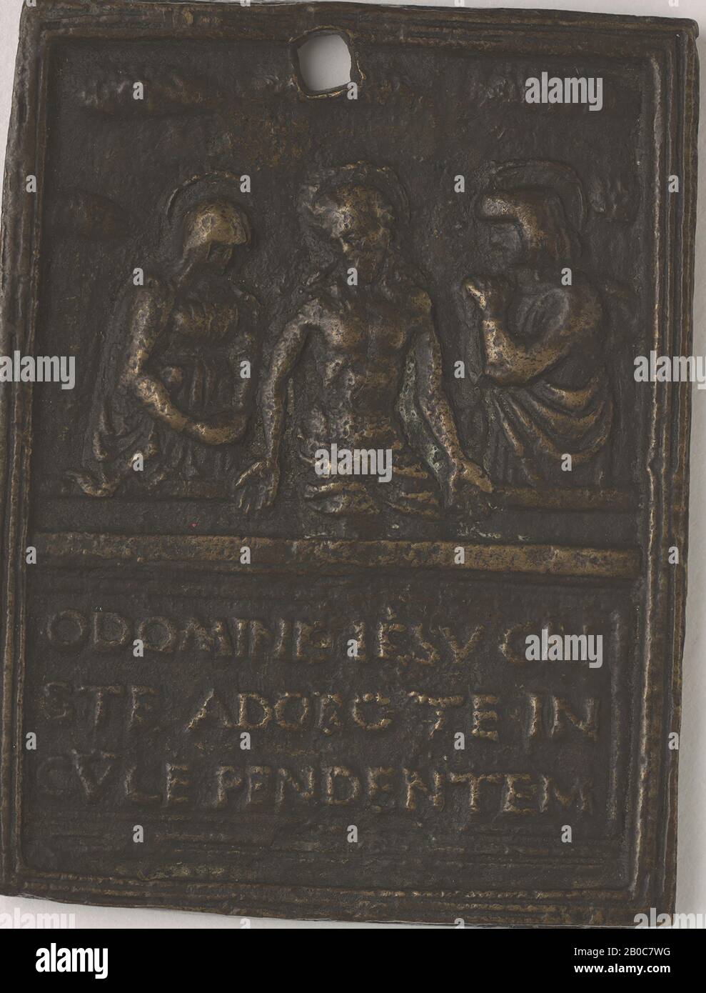 Moderno, Resurrection Plaquette, 1475-1500, bronze, 2 3/16 in. x 1 5/8 in. (5.5 cm. x 4.1 cm.) Stock Photo