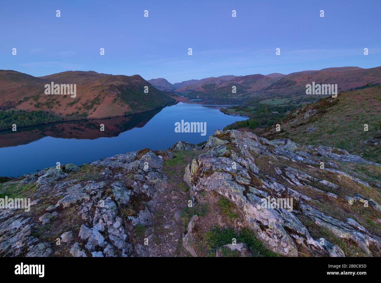 Sunrise over Ullswater Lake Stock Photo Alamy