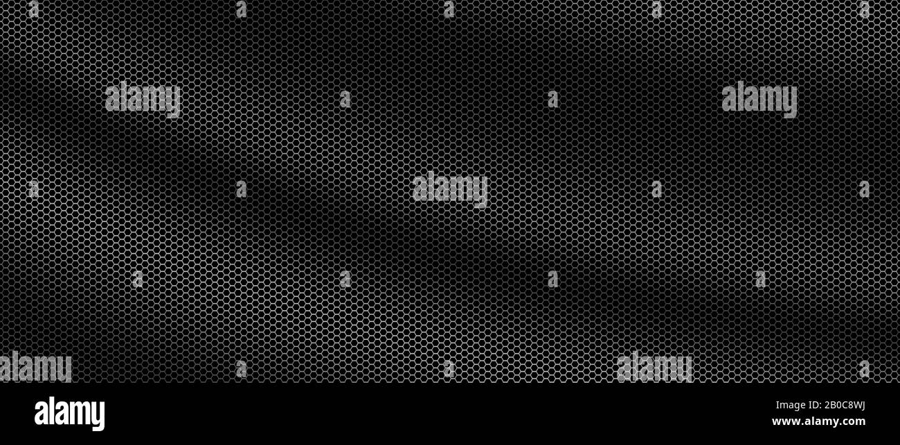 white and black mesh metal background and texture. 3d illustration banner for website template. Stock Photo