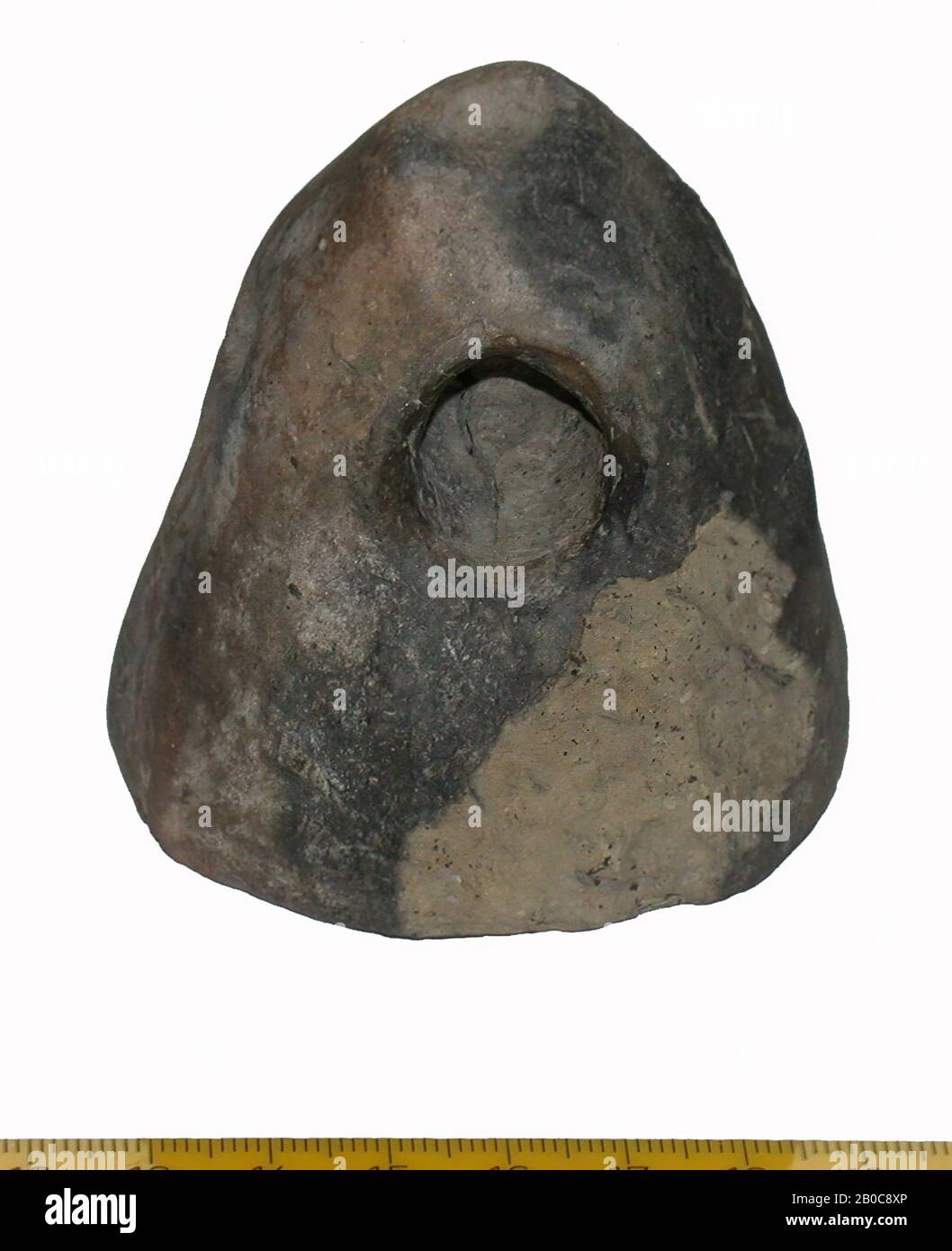 The Netherlands Middle Ages, weaving weight, net weight, pottery, 7 x 6.7 cm, 212 grams, vmec, the Netherlands, Friesland Stock Photo