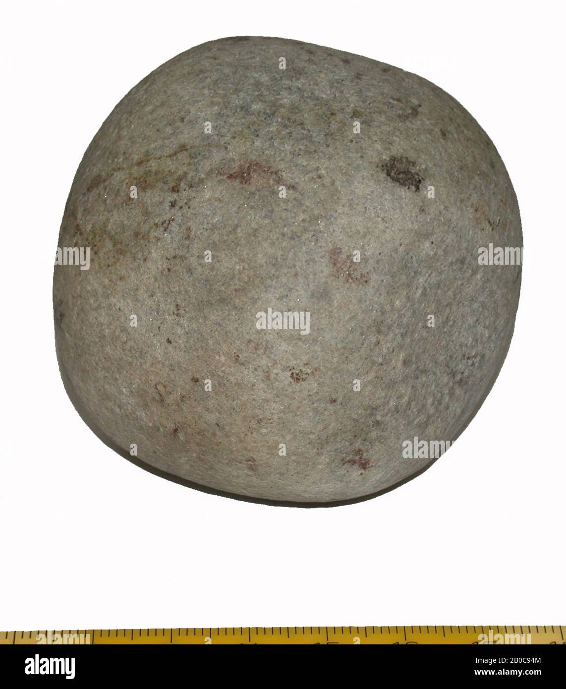 stone, grindstone, stone, 5,7 x 6,1 cm, 340 gram, vmec, Netherlands, Friesland, Leeuwarderadeel, Stiens, Oudland Stock Photo
