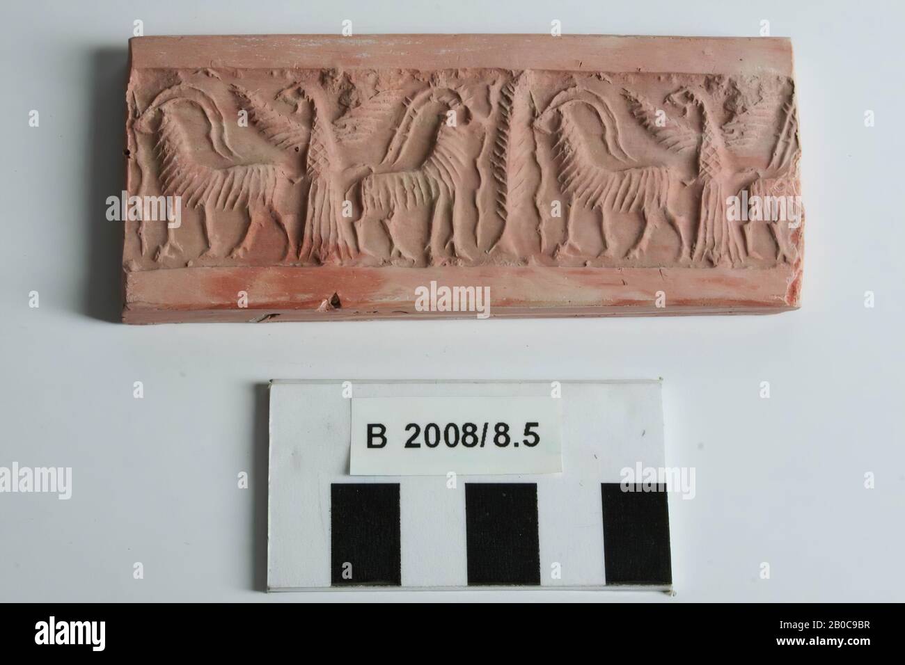 Ancient Near East, Print, Cylinder Seal, Plaster, 4.5 X 10.2 Cm, Modern ...