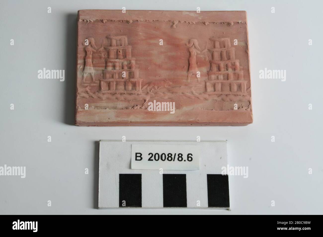 Ancient Near East, imprint, cylinder seal, plaster, 5.5 x 8 cm, modern Stock Photo