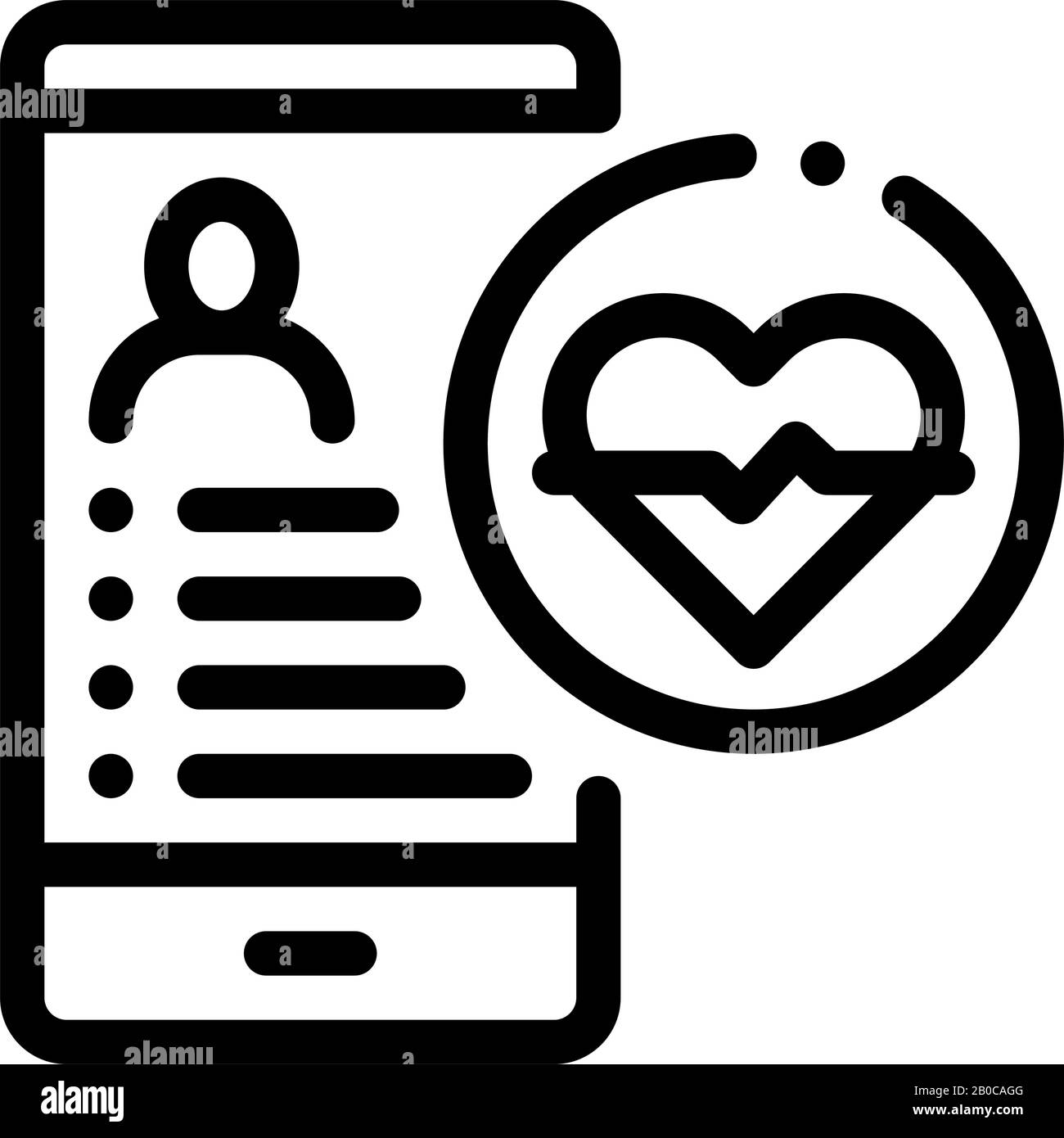 Heart Rhythm Icon Vector Outline Illustration Stock Vector Image & Art ...