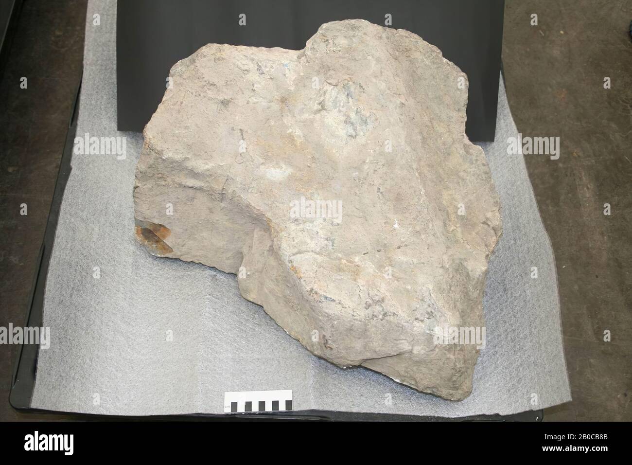 Building fragment of stone, irregularly shaped., Building fragment, stone, 52 x 53 x 30 cm, 83 kg, Netherlands, unknown, unknown, unknown Stock Photo