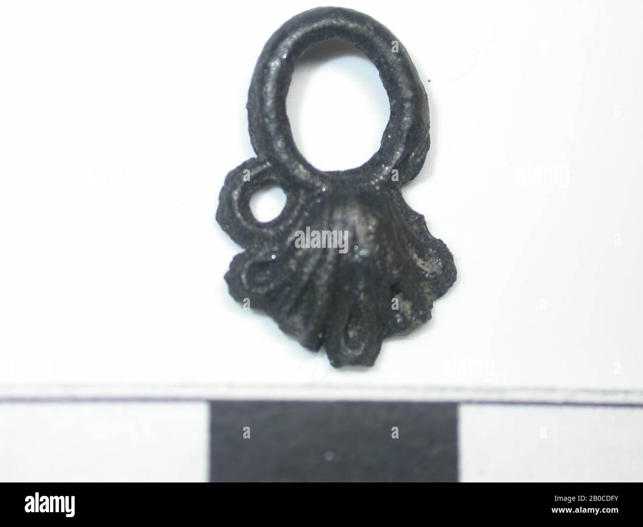 The Netherlands Middle Ages, belt fittings, metal, lead, tin alloy, H, 1.6 cm, W, 1.0 cm, D, 0.3 cm, late 14th century 1350-1400, the Netherlands, Zeeland, Hulst, Drowned Land Stock Photo