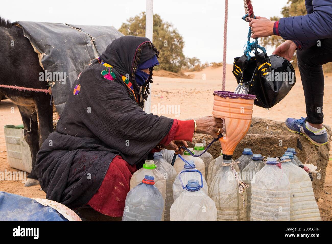 Morocco, Taouz, water well Stock Photo