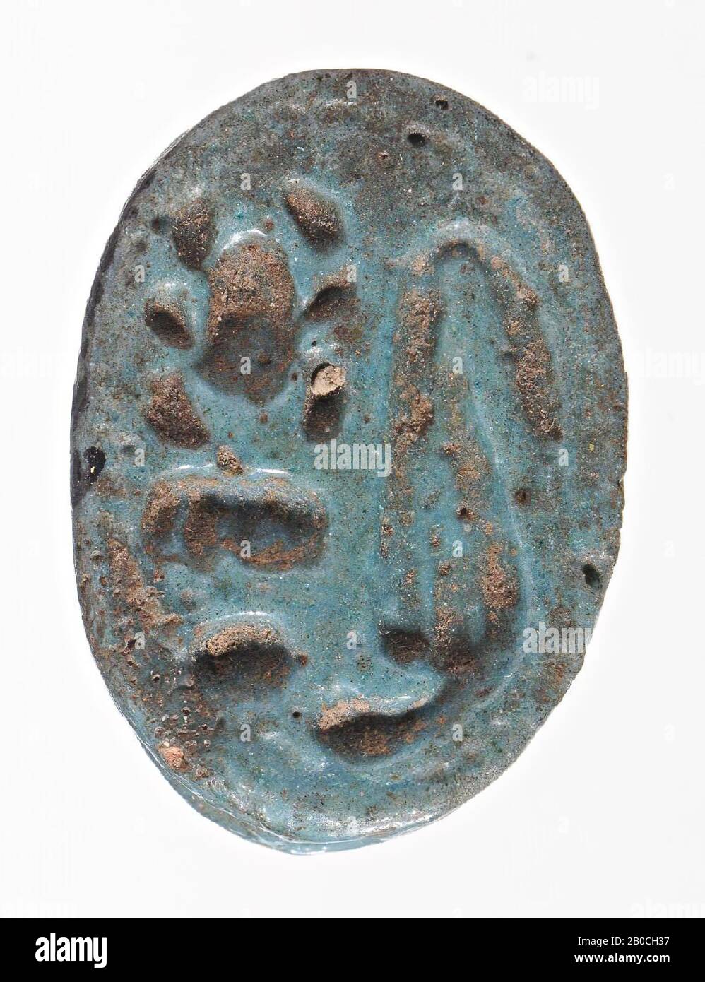 scarab, Mencheperre, Amontrigram, uraeus, seal, scarab, faience, 2,1 cm, New Kingdom, 18th Dynasty, Thutmose III (?), Egypt Stock Photo