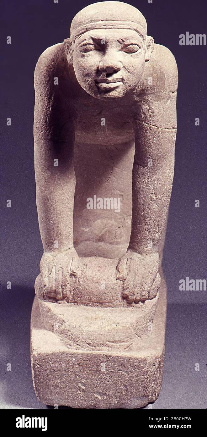 cereal grain, statue, limestone, 21.5 x 8 x 28 cm, Old Kingdom, 4th-6th Dynasty, Egypt Stock Photo