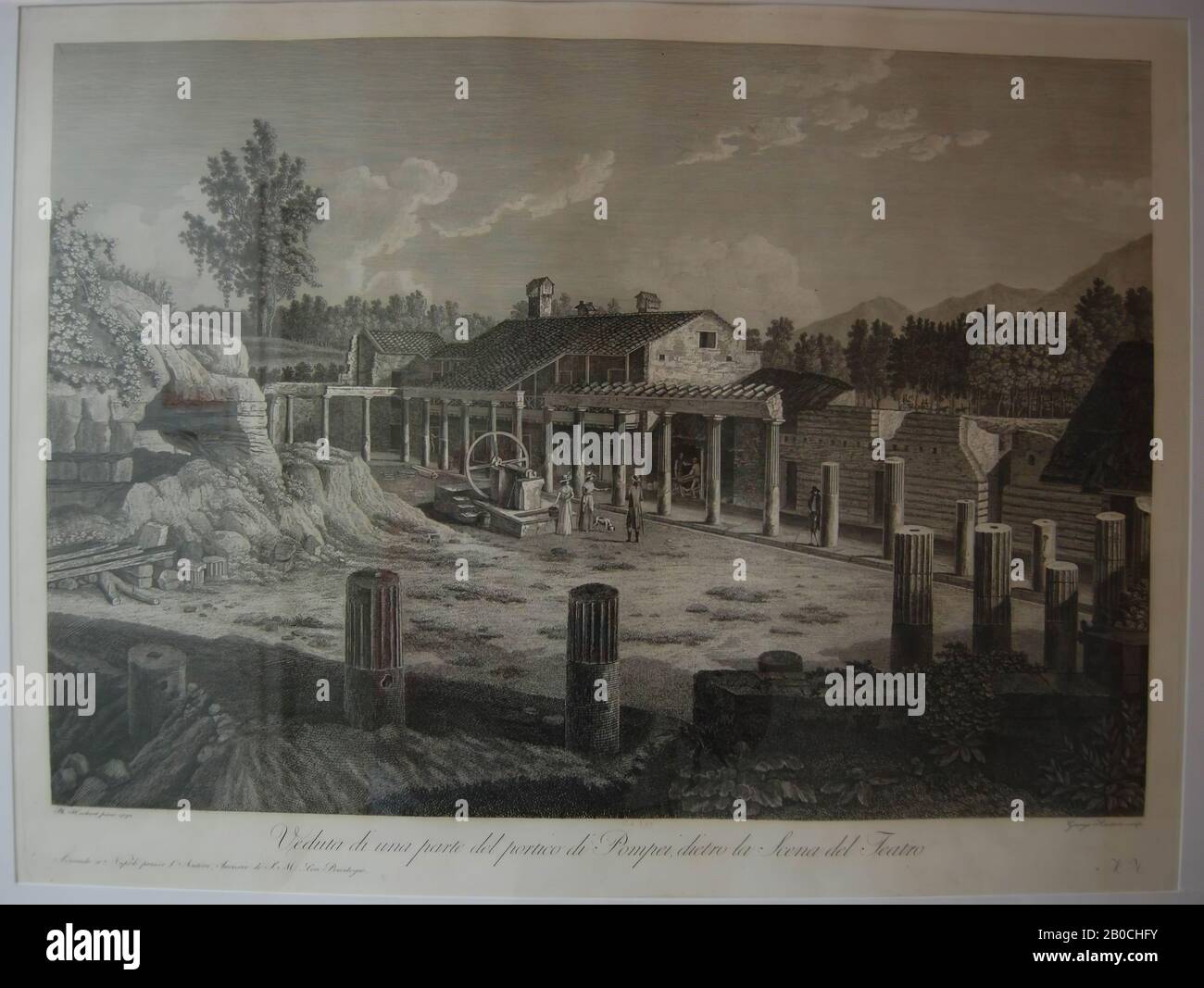 etching, paper, printing ink, 38.9 x 56 cm, new time 1792, Italy Stock Photo