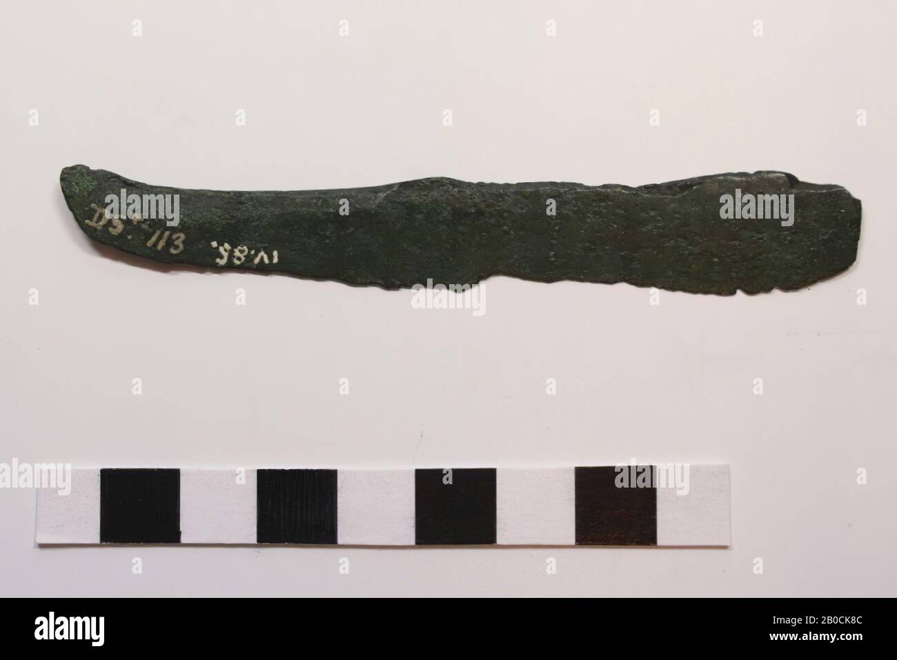 Old Europe, blade, metal, bronze, 9.5 x 1.3 x 0.1 cm, prehistory, Denmark Stock Photo
