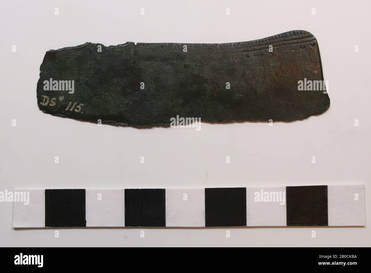 Old Europe, blade, metal, bronze, 6.8 x 2.0 x 0.1 cm, prehistory, Denmark Stock Photo