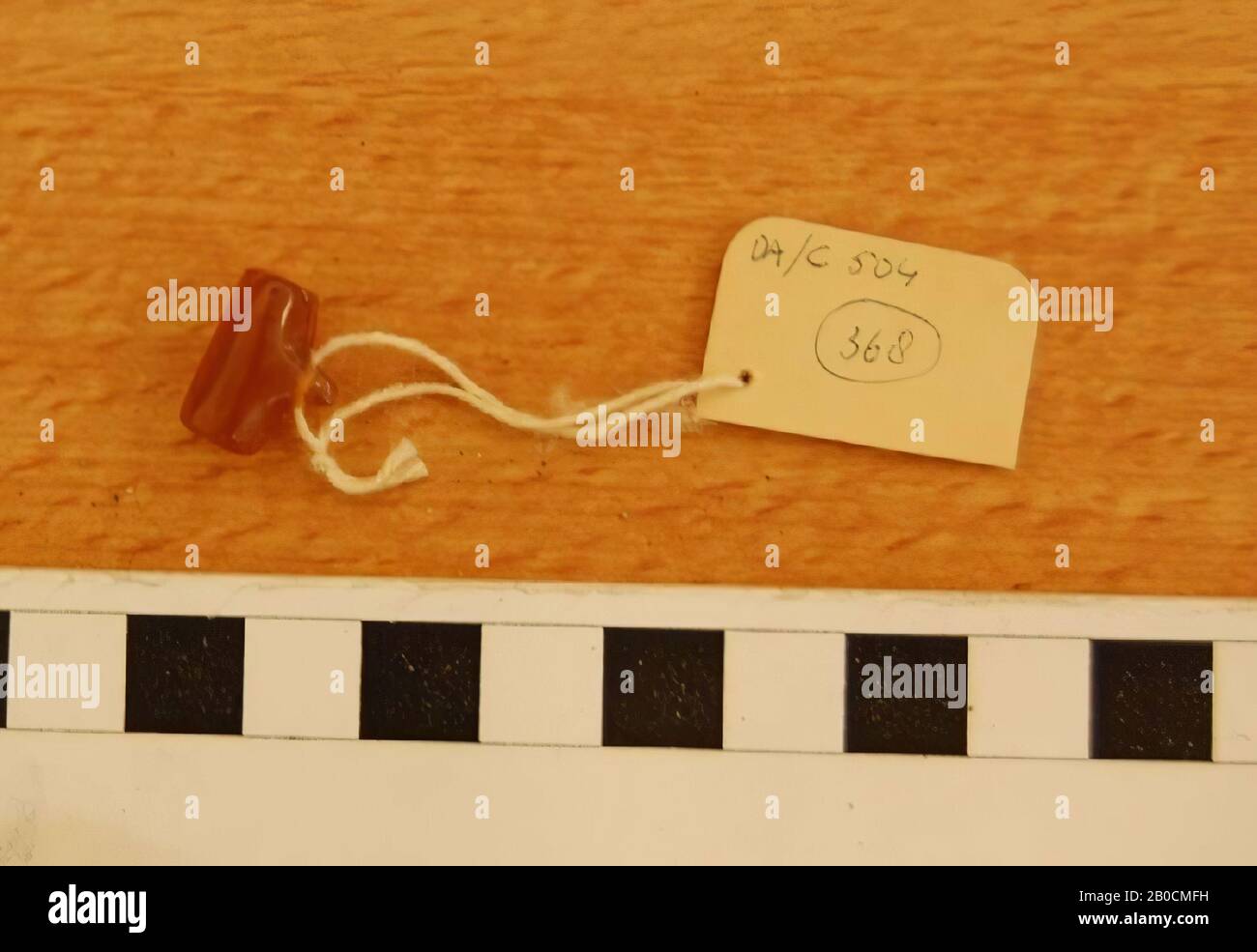 Pendant, grave inventory, ornament, carnelian, L 1.5 cm, W 1.2 cm, H 0.8 cm, Islamic Period 1250-1600 AD, Jordan Stock Photo