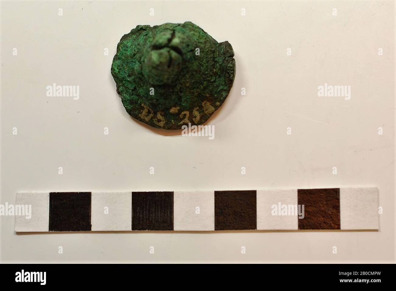 Old Europe, button, metal, bronze, 2.8 x 2.5 x 2.1 cm, prehistory, Denmark Stock Photo