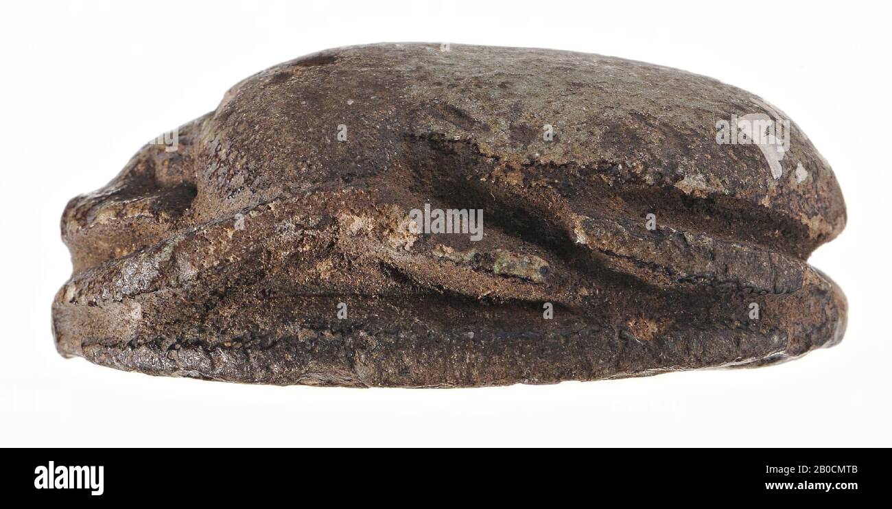 scarab, crocodile, 2 pieces, seal, scarab, faience, 3,8 cm, Egypt Stock Photo