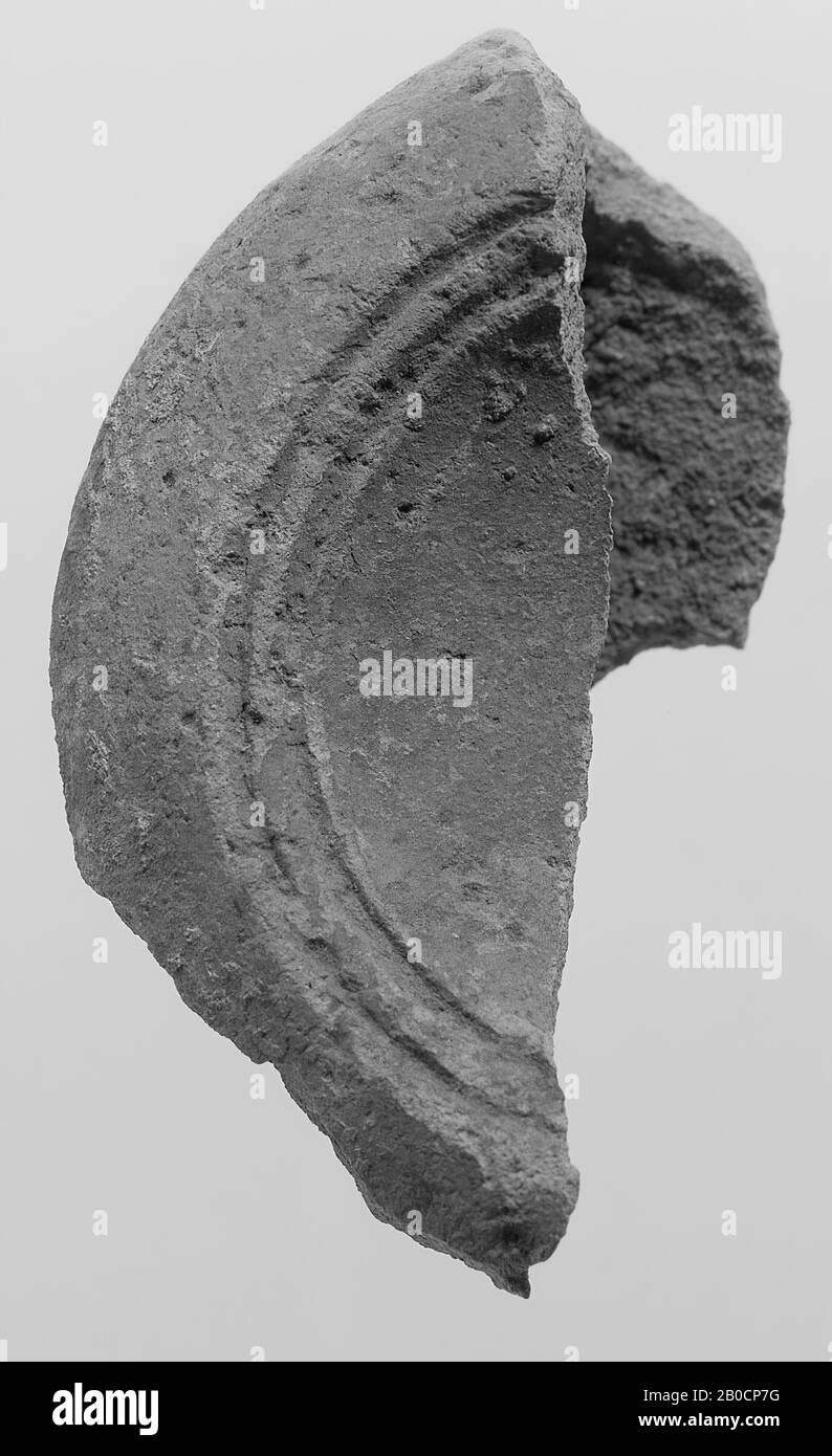 Classical antiquity, oil lamp, fragment, earthenware, terracotta, 2.8 x 8.7 x 7.3 cm, Location, Libya Stock Photo