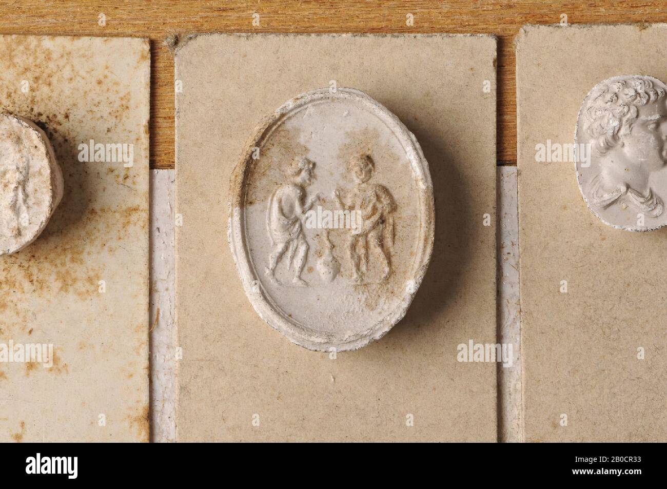 Reception Antiquity, impression gemme, plaster Stock Photo