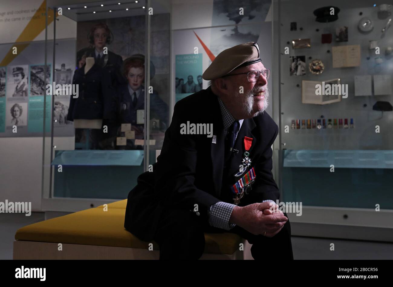 World War Two veteran Alec Borrie, a member of the SAS who worked behind enemy lines, recounts his war stories during the press launch for the Battle of Britain 80th anniversary commemorations at the Biggin Hill Memorial Museum in Kent. Stock Photo