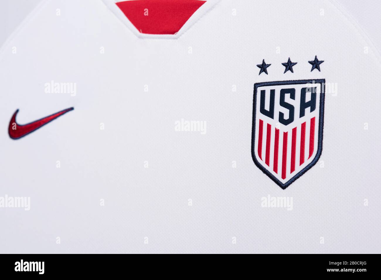 Close up of USMNT Nike Home Kit 2020 Stock Photo