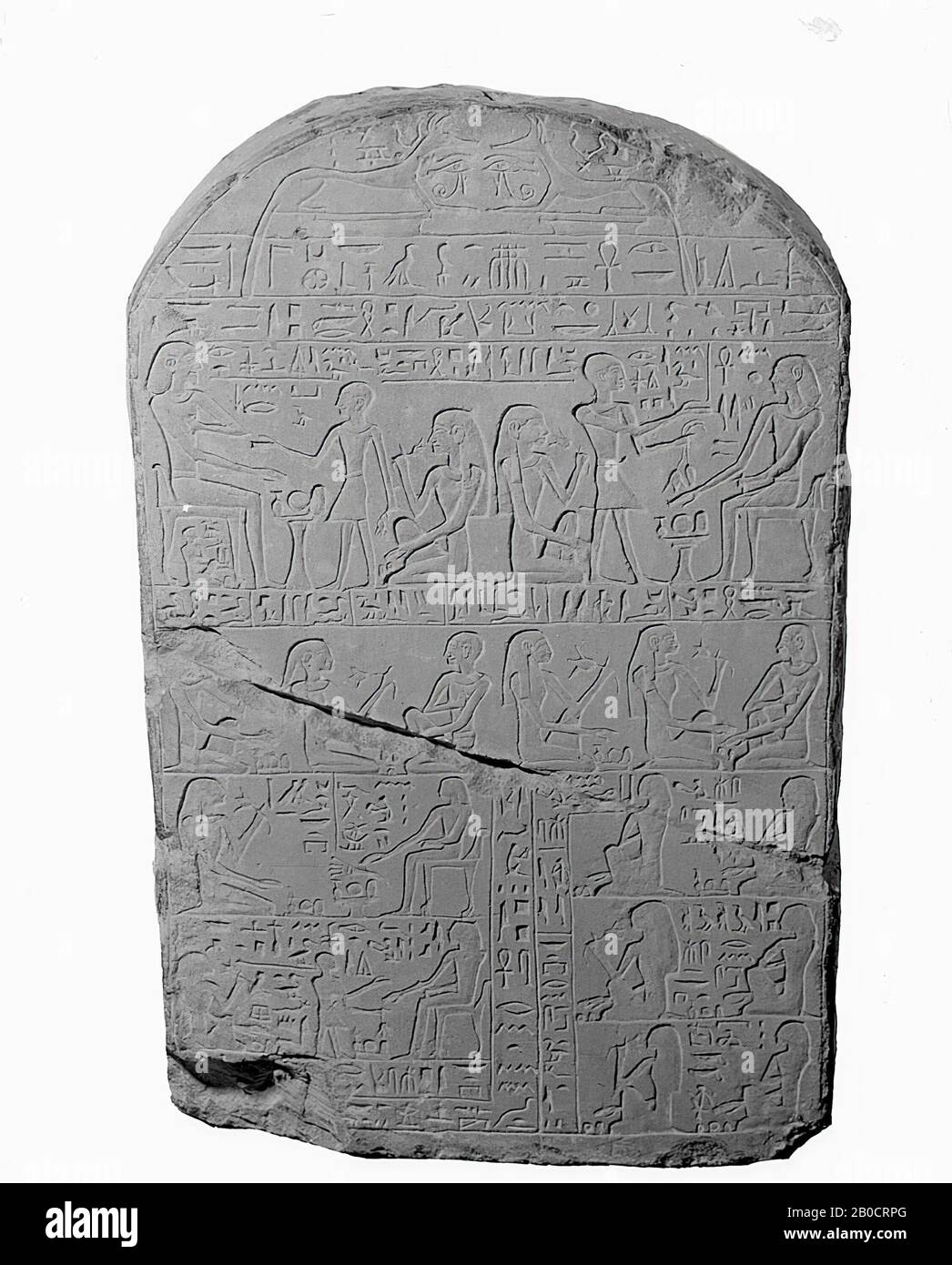 Pepi, round arch, stele, limestone, 60 x 38 cm, Middle Kingdom, EgyptDescription of the Egyptian collection, II, 13, Pl.XIV, J.A.C. Lieblein, Namur. (1871), no. 61 Stock Photo
