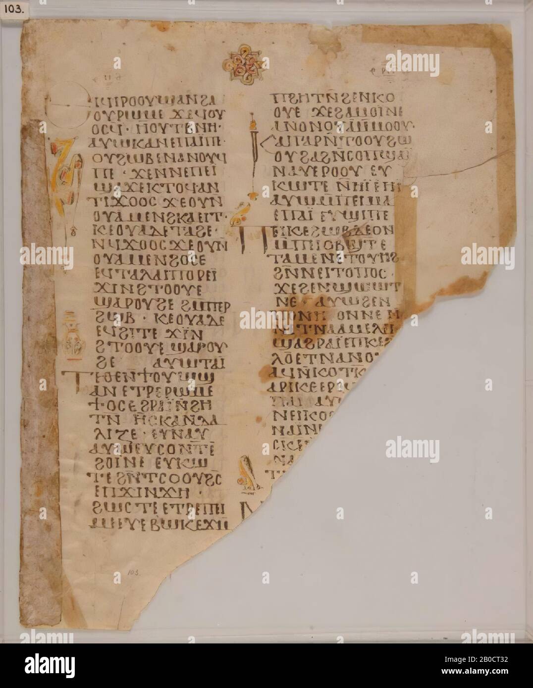 Egypt, manuscript, sermon, parchment, 34.3 x 28.2 cm Stock Photo
