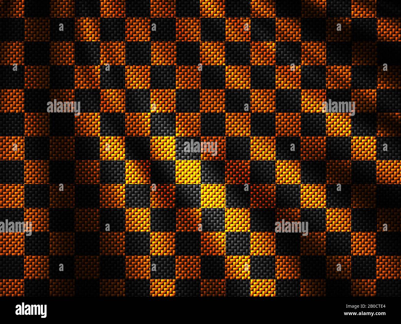 Fiber Pattern Filled Numbers Black Orange Color Combination