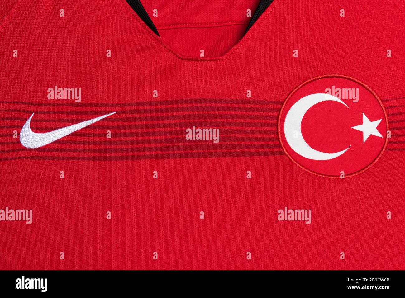 Close up of Turkish National Team Nike Home Kit 2020 Stock Photo - Alamy