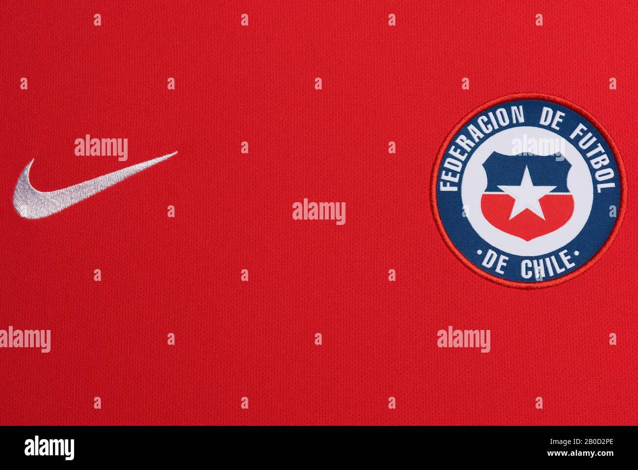 Close up of Chile National football team Nike kit 2020 Stock Photo - Alamy