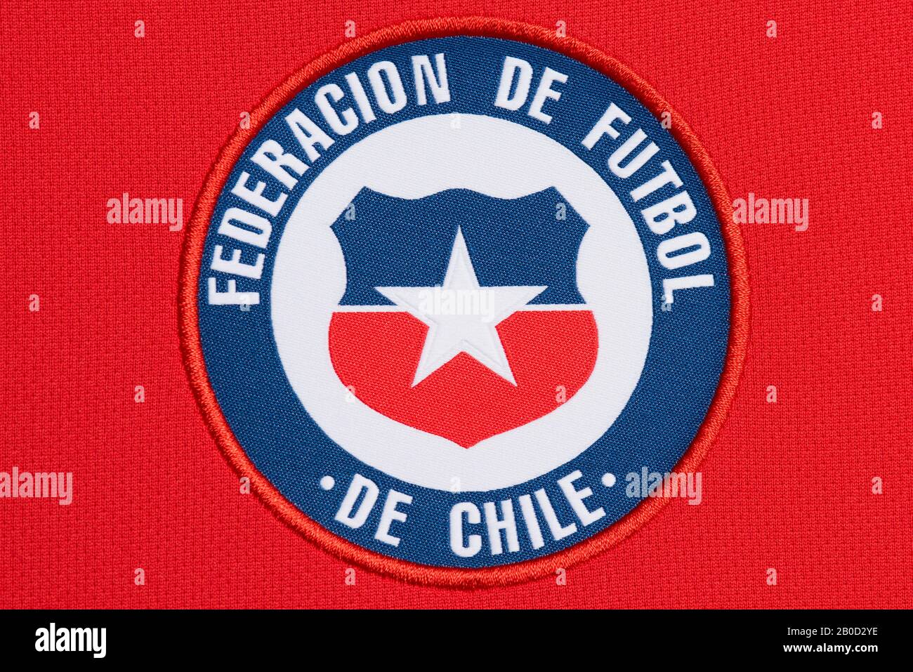 Close Up Of Chile National Football Team Nike Kit 2020 Stock Photo Alamy