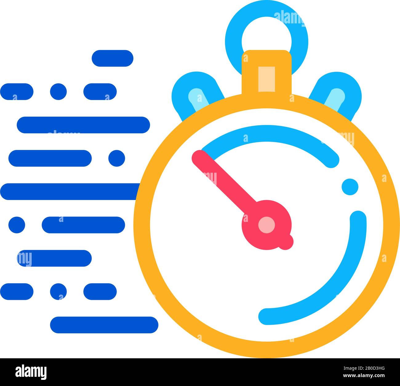 Stopwatch Time Icon Vector Outline Illustration Stock Vector Image ...