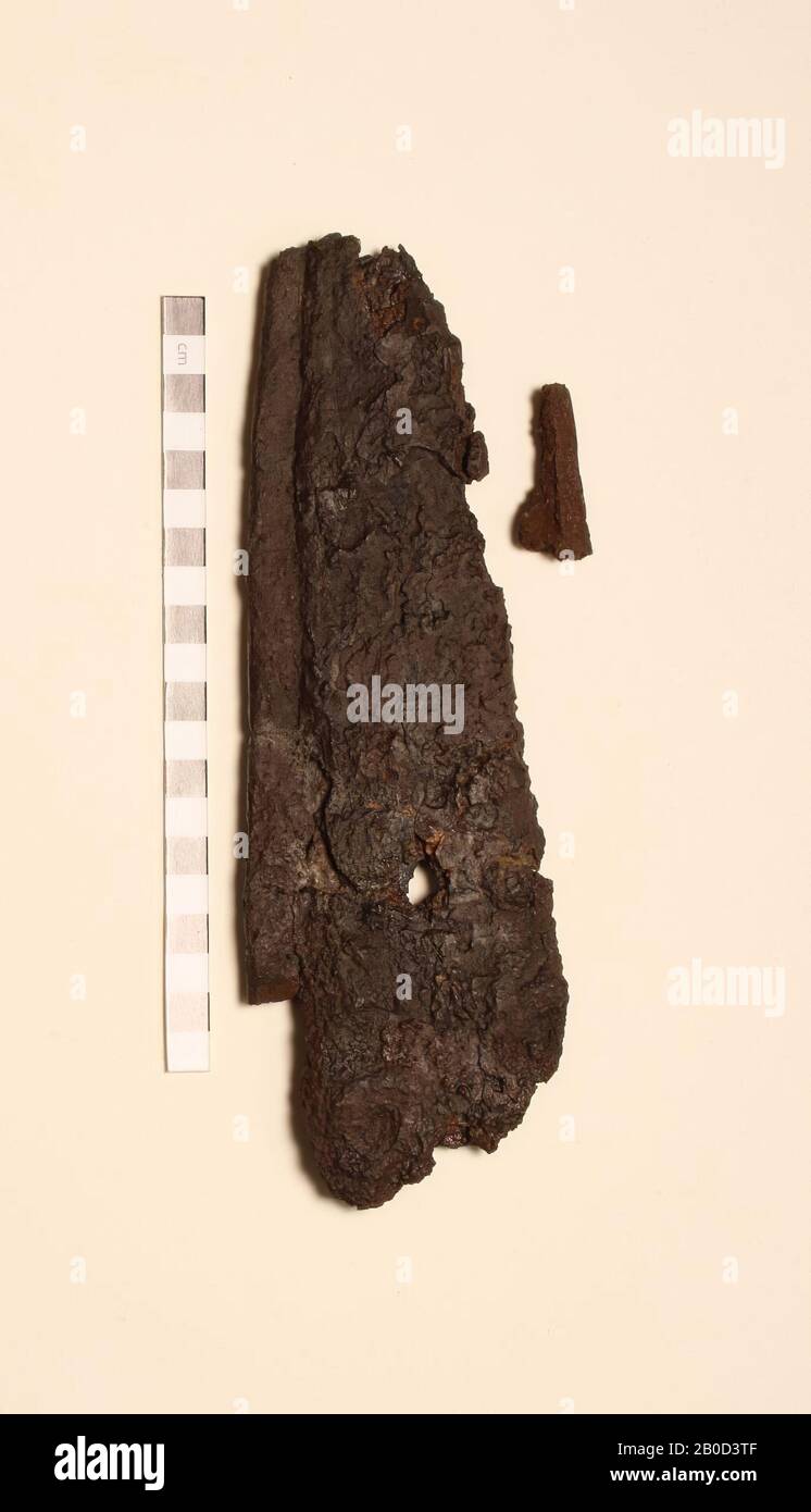 remnant of sword APl 209 ?, fragment, metal, iron, 25.0 x 8.0 x 1.5 cm, medieval, Germany, unknown, unknown, Andernach Stock Photo