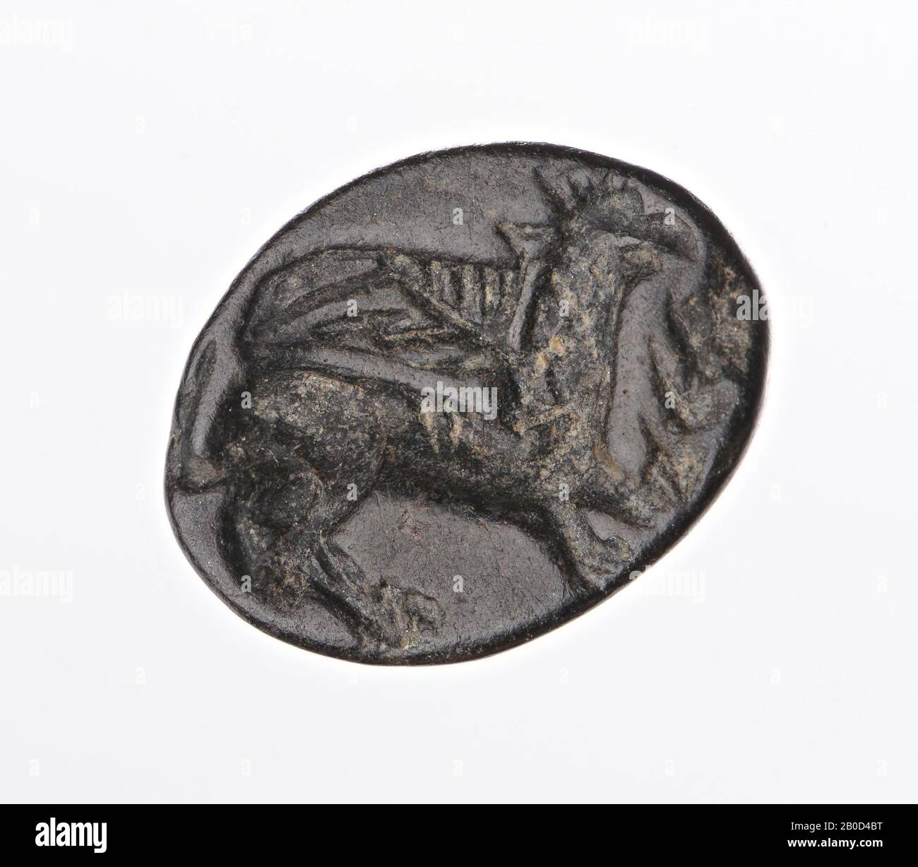 Conoid Shape griffin (?), Stamp, stone, Color: black, Shape: conoid, Processing ...