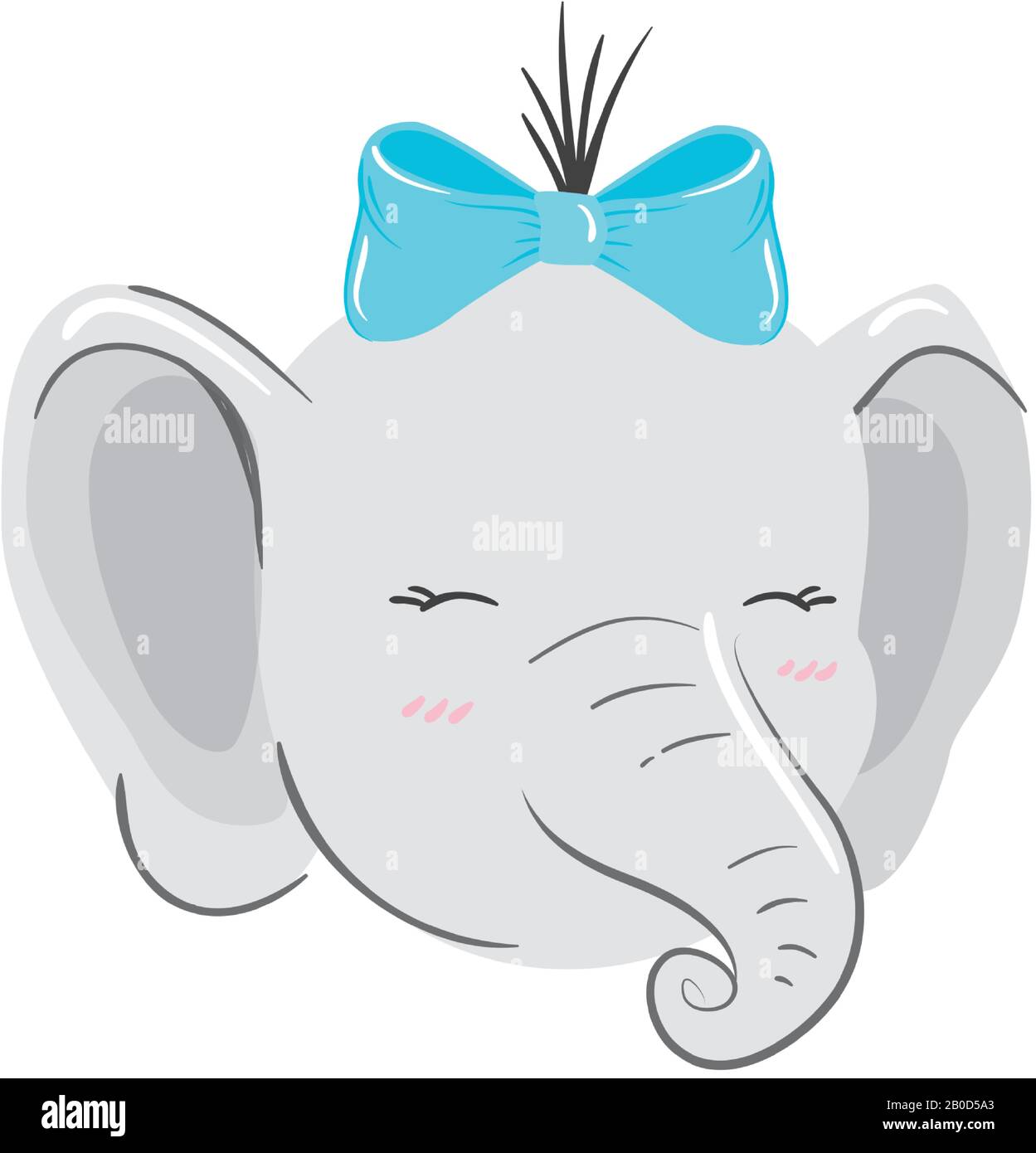 face of cute elephant animal isolated icon Stock Vector Image & Art - Alamy