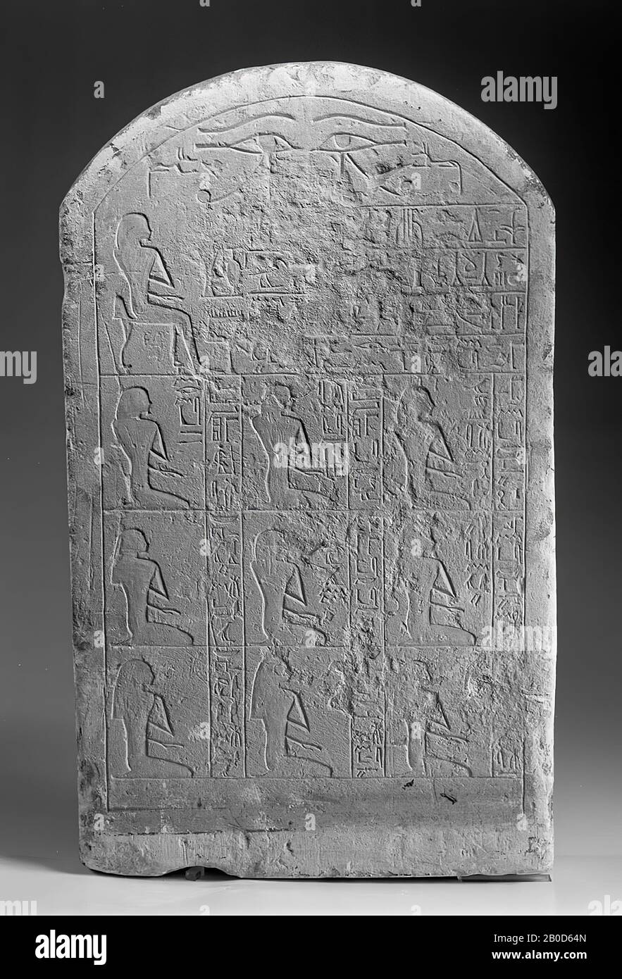 Senba, round arch, stele, limestone, 57 x 34 cm, Middle Kingdom, Egypt Stock Photo