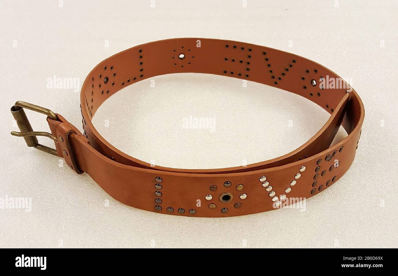 Brown leather wide belt hi-res stock photography and images - Alamy