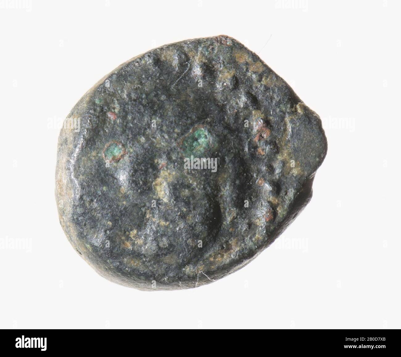 Classical antiquity, coin, by Alexander the Great, metal, bronze, diam, 1 cm, wt., 1.59 grams, 336-323 BC Stock Photo