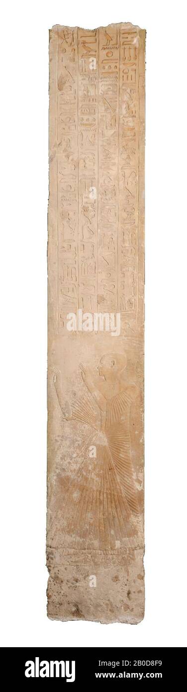 4 djed-pillars, Ptahmes, burial chapel, limestone, 226 × 40 x 42.5 cm, New Kingdom, 19th Dynasty, Ramses II 1290-1224 BC, EgyptDescription of the Egyptian collection, IV, 4b, Pl .XXVI-XXIX, PM III, 192-193, HD Schneider Stock Photo