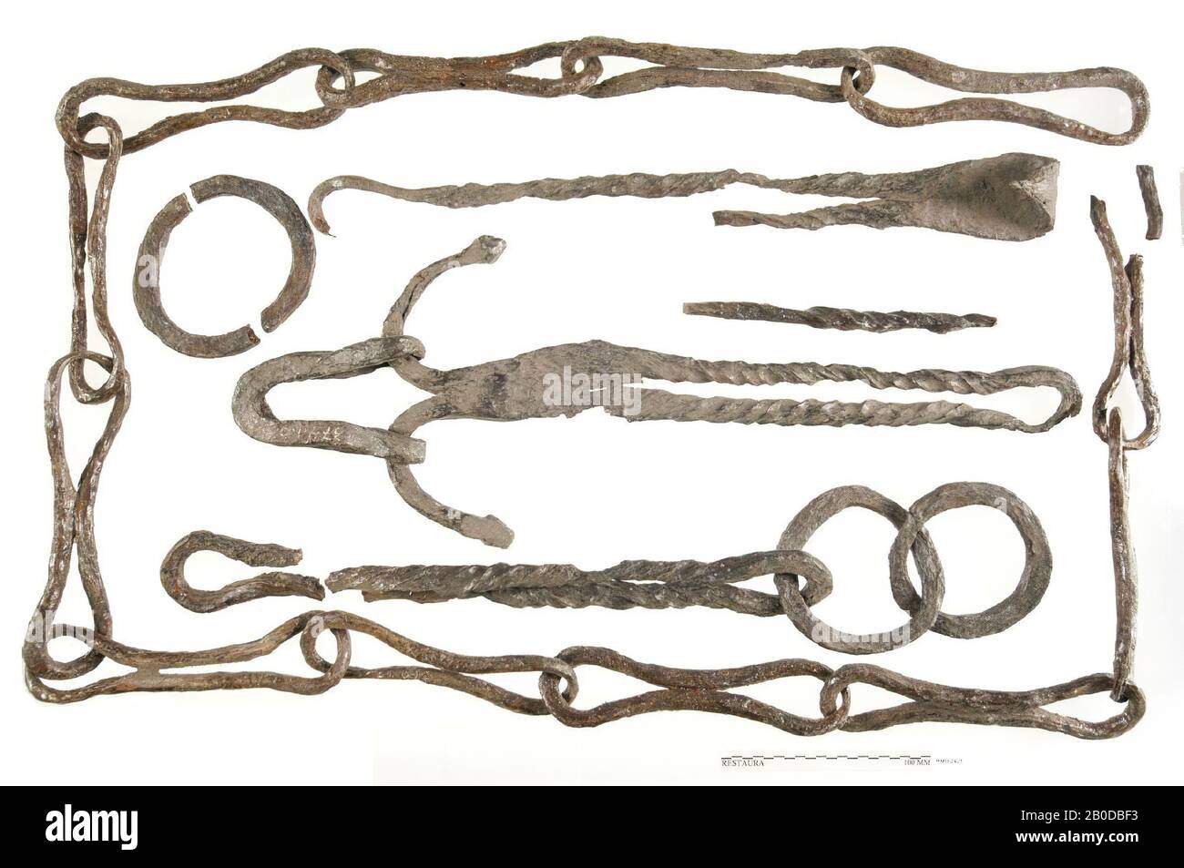 Fire chain with hooks, chain and rings, chain with hooks, chain and ...