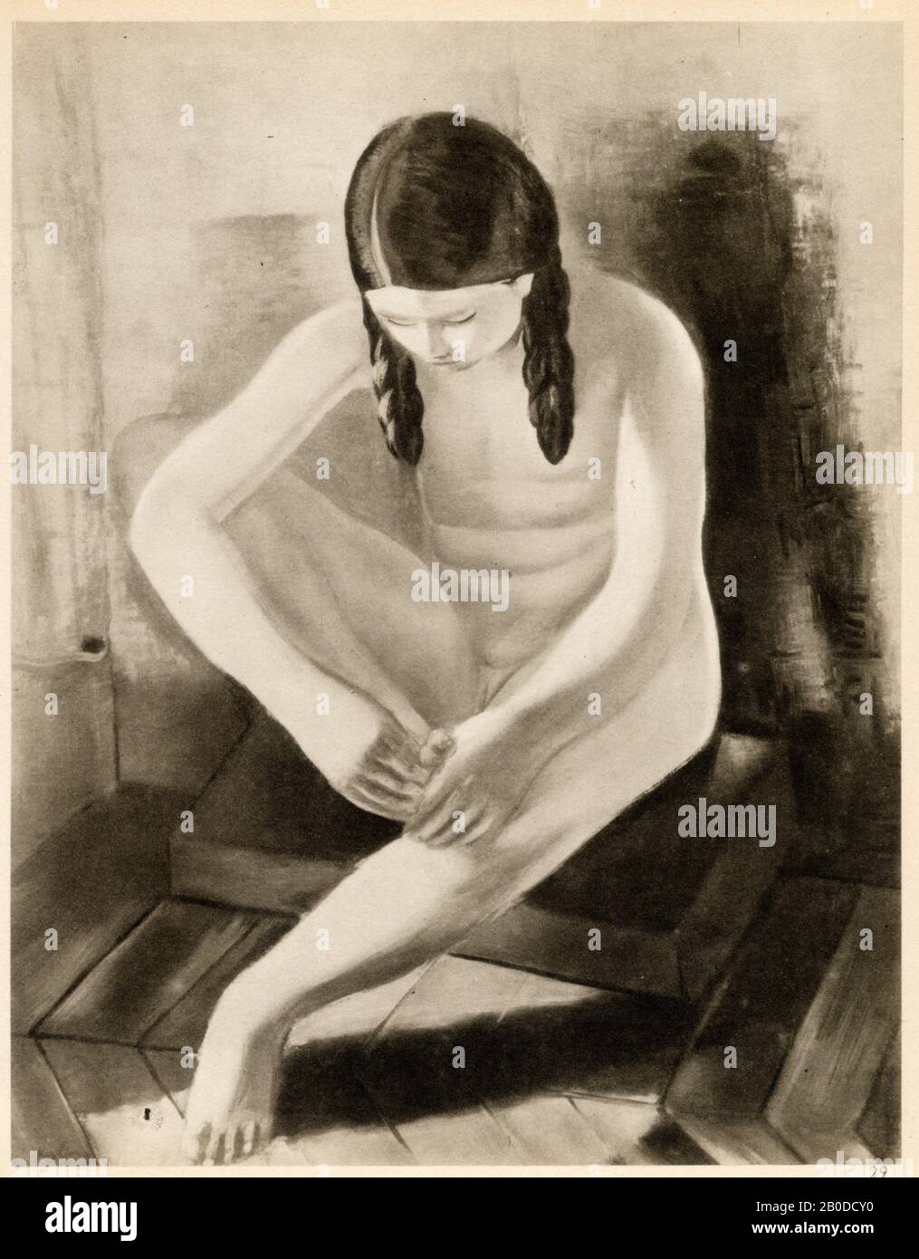 Moïse Kisling ( 1891-1953). Fillette nue. 1924 Stock Photo - Alamy