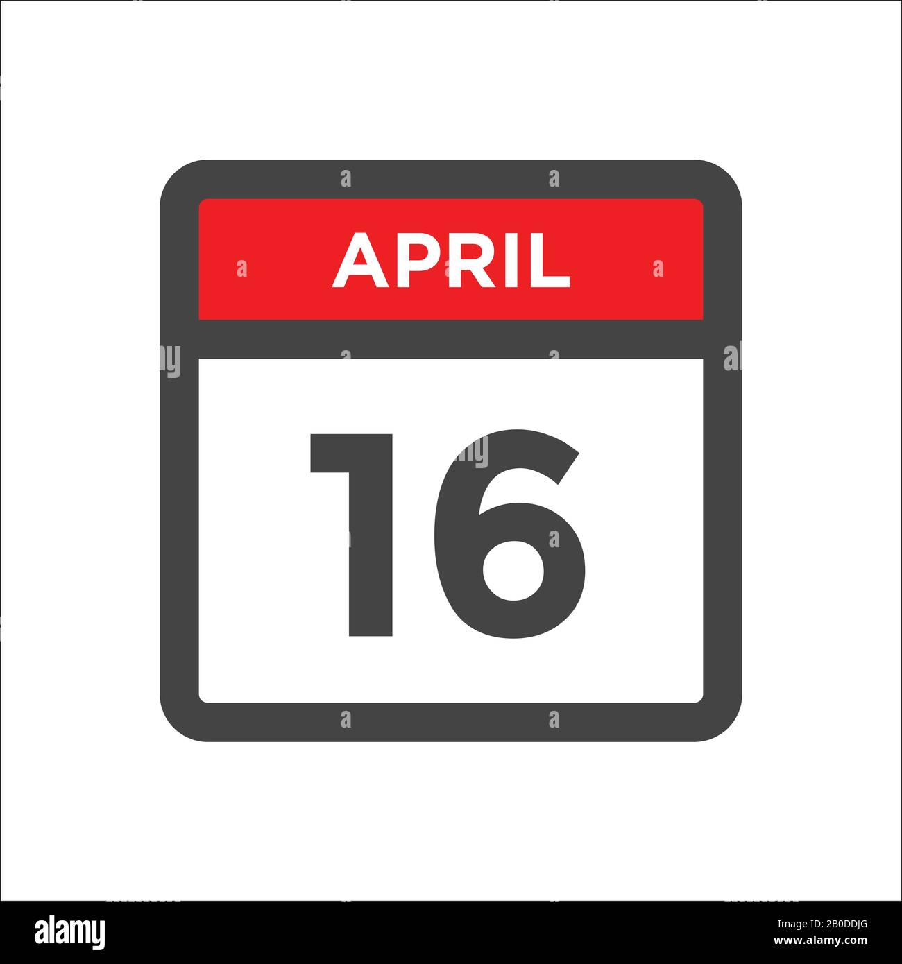 April 16 calendar icon with day and month Stock Vector Image & Art Alamy