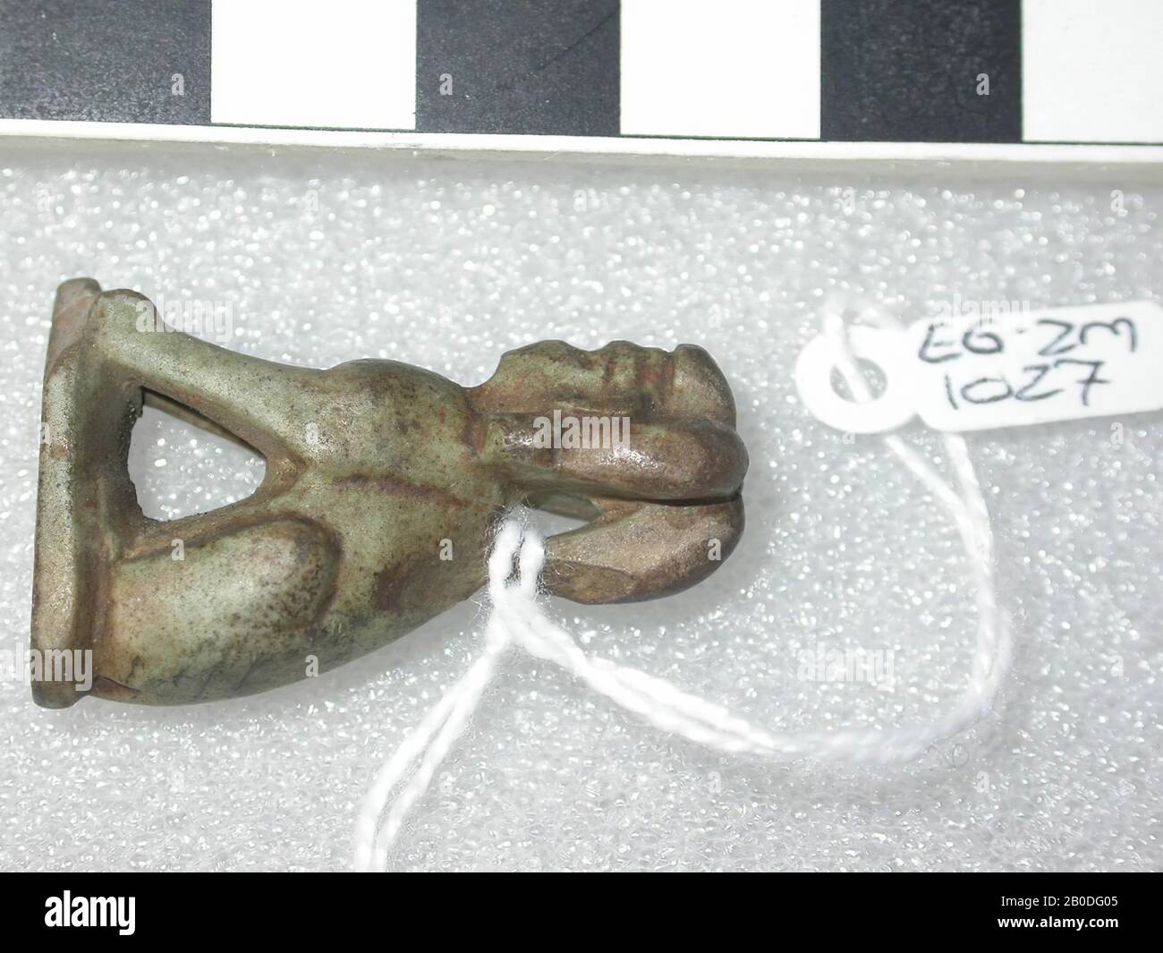 sphinx, amulet, animal, faience, 3,3 cm, Egypt Stock Photo