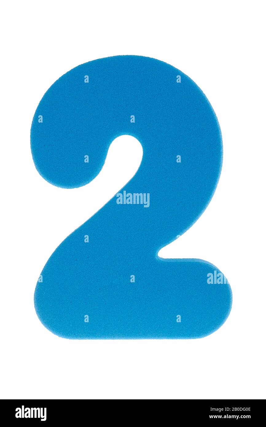 Number two on white background Stock Photo