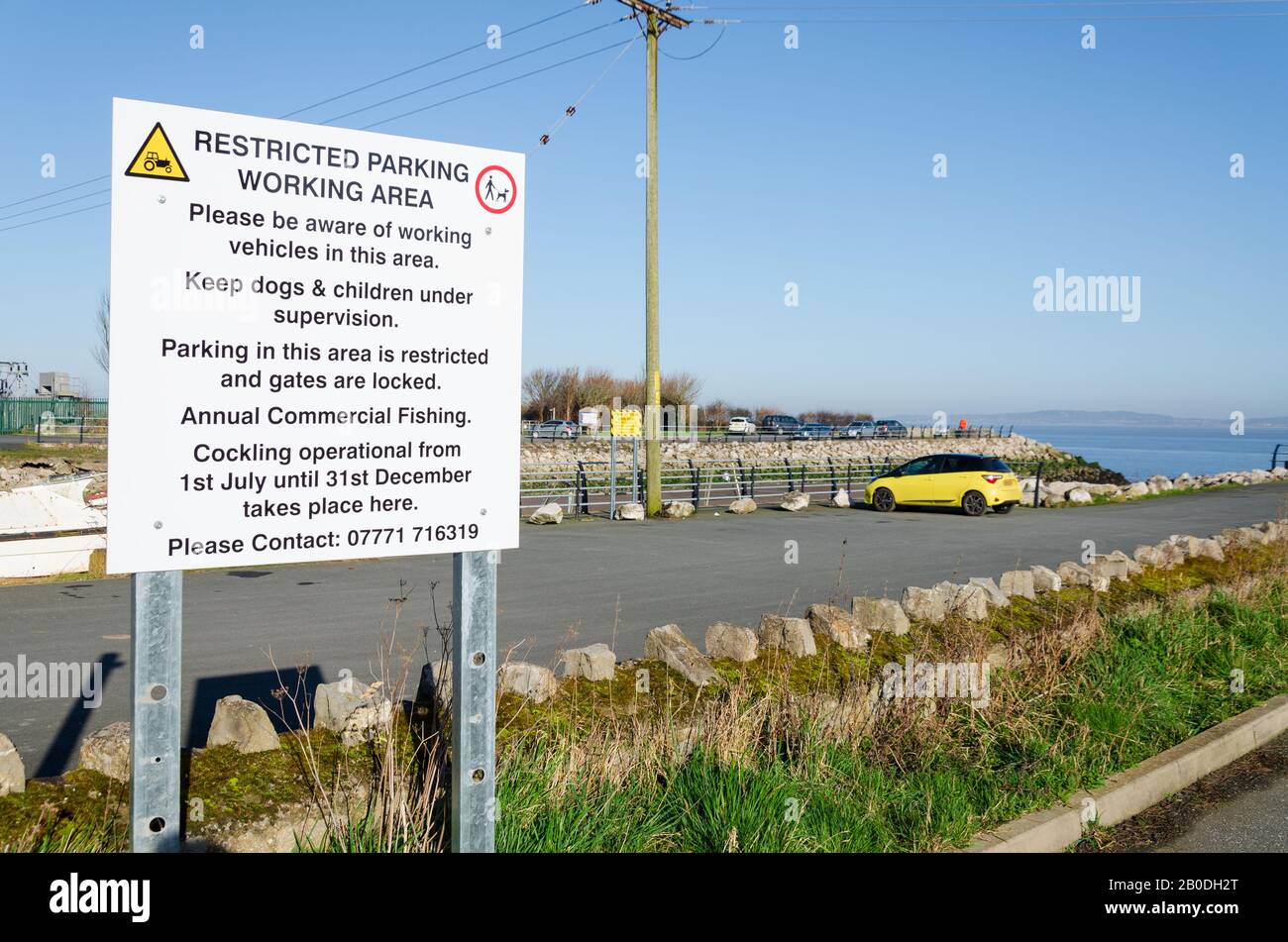 Greenfield, Flintshire, UK: Feb 6, 2020: During July to December, Greenfield Dock is where local fishermen land their catches of cockles. The North Wa Stock Photo