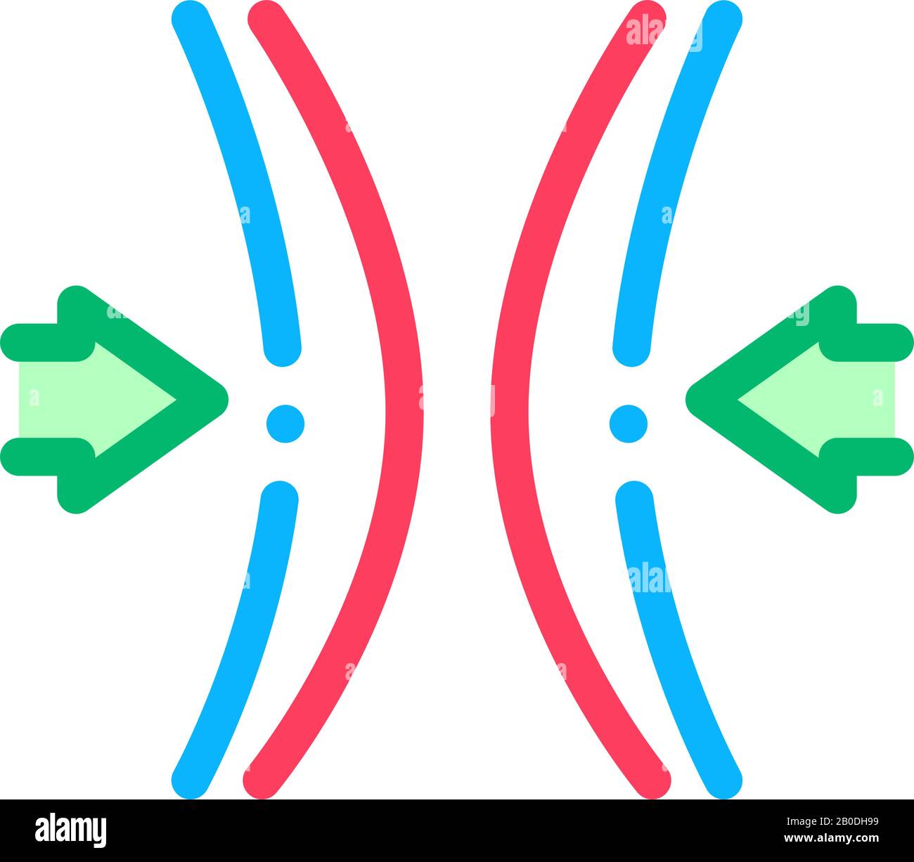 Block Vocal Cords Icon Vector Outline Illustration Stock Vector