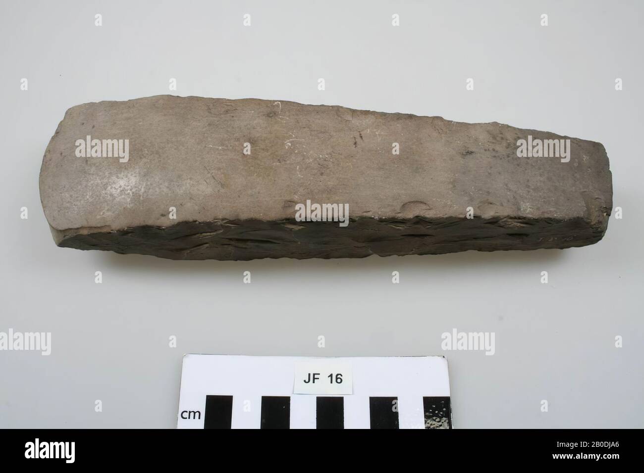 Polished ax, ax, stone, flint, 4,2 x 5,7 x 21,8 cm, prehistoric, Denmark, unknown, unknown, unknown Stock Photo