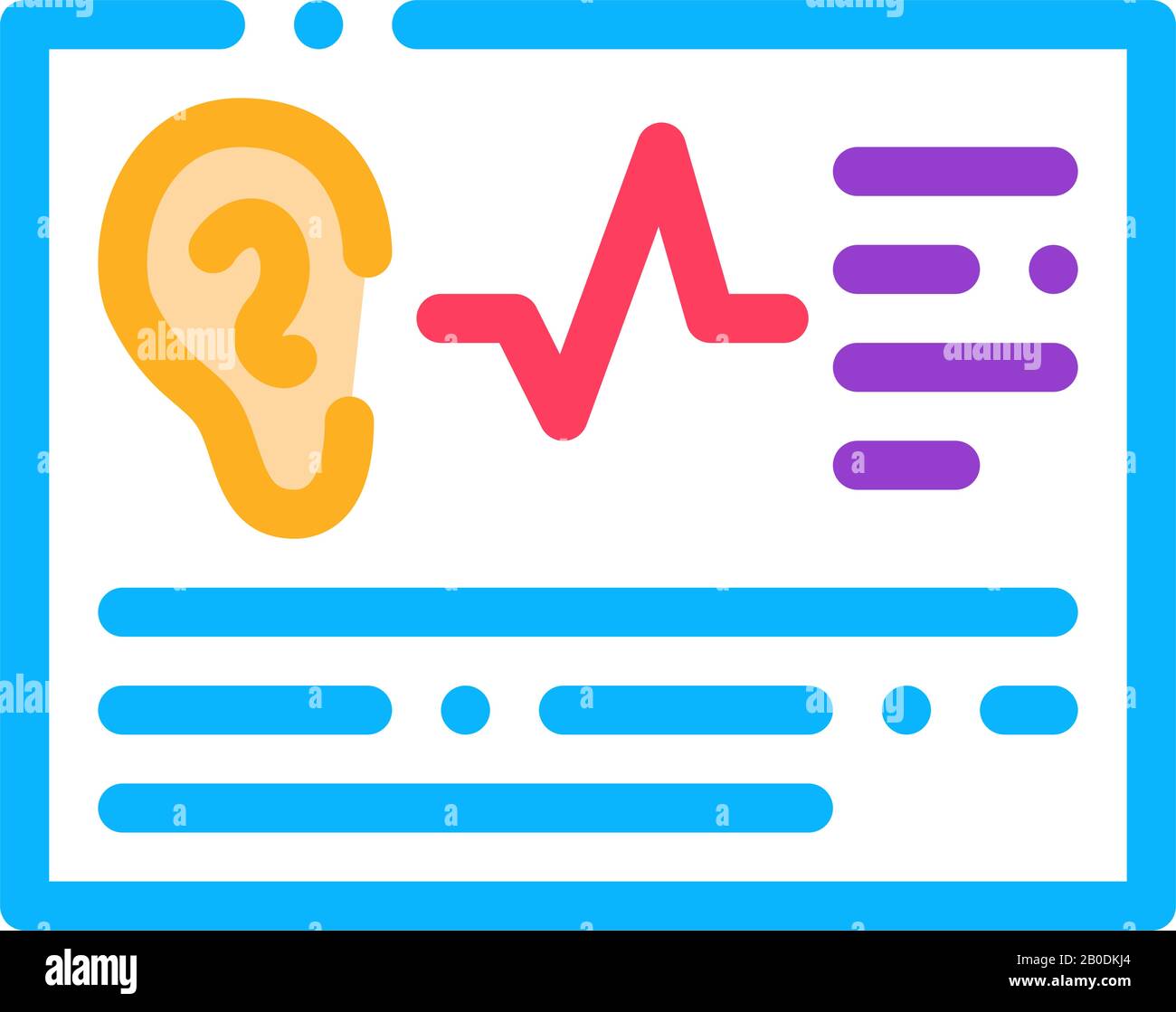Article Hearing Icon Vector Outline Illustration Stock Vector